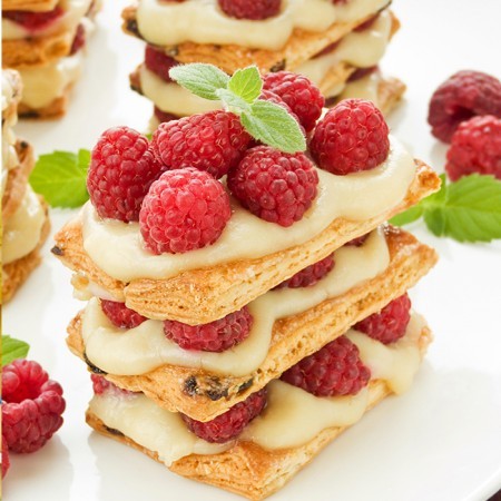 Milhojas de Frambuesas