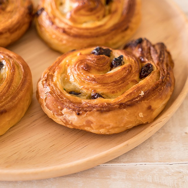 Mini caracolas con Pasas